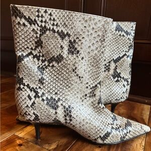 SCHUTZ Snakeskin Pattern Heeled Boots
